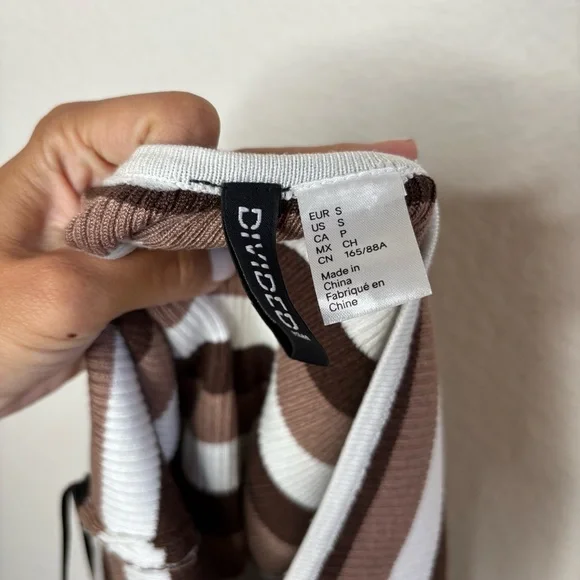 H&M Brown and White Striped halter top - Picture 6 of 8